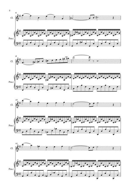 Le Cygne Clarinet Piano Page 2