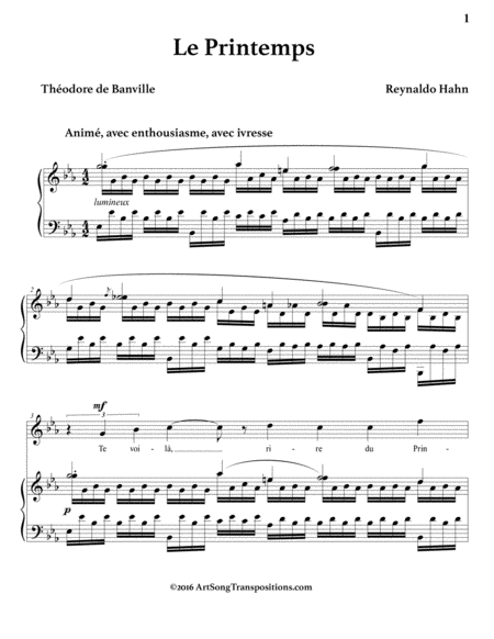 Le Printemps E Flat Major Page 2