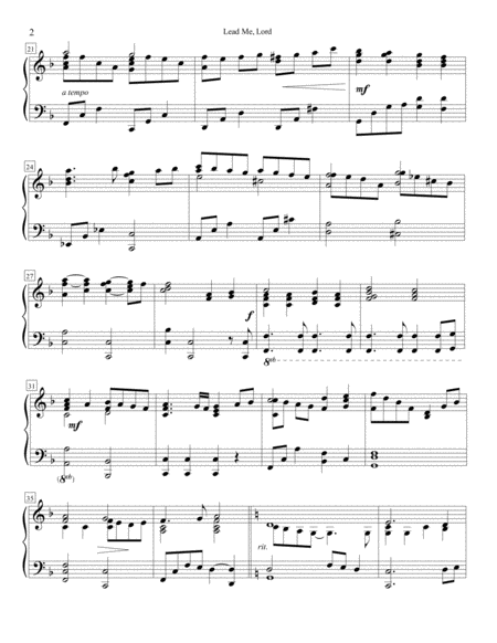 Lead Me Lord With Sevenfold Amen Piano Page 2