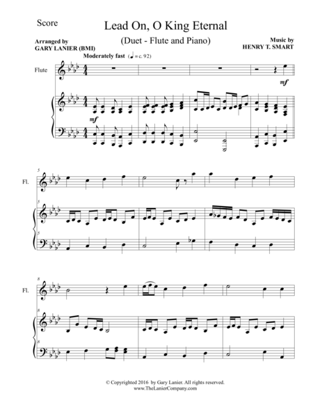 Lead On O King Eternal Duet Flute Piano With Parts Page 2