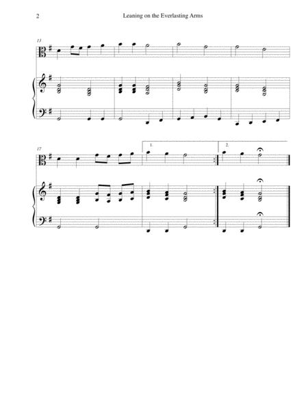 Leaning On The Everlasting Arms For Beginning Viola With Optional Piano Accompaniment Page 2