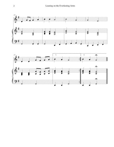 Leaning On The Everlasting Arms For Beginning Violin With Optional Piano Accompaniment Page 2