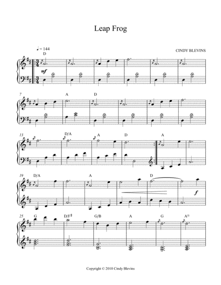 Leap Frog An Original Solo For Harp From My Book Harping On The Black Notes Page 2