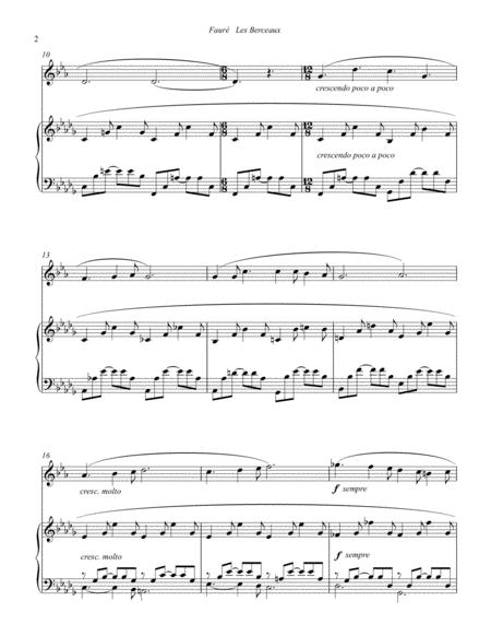 Les Berceaux For Trumpet Piano Page 2