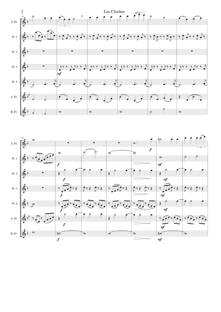 Les Cloches For Flute Solo And Flute Choir Page 2