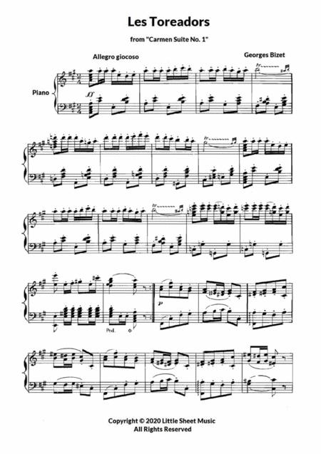 Les Toreadors From Carmen Suite No 1 Piano Solo Page 2