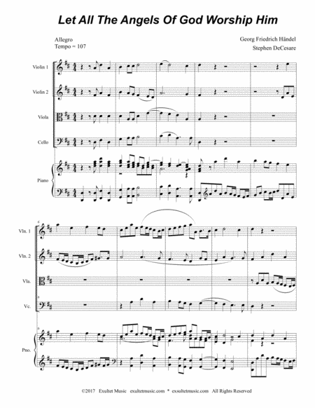 Let All The Angels Of God Worship Him For String Quartet Page 2