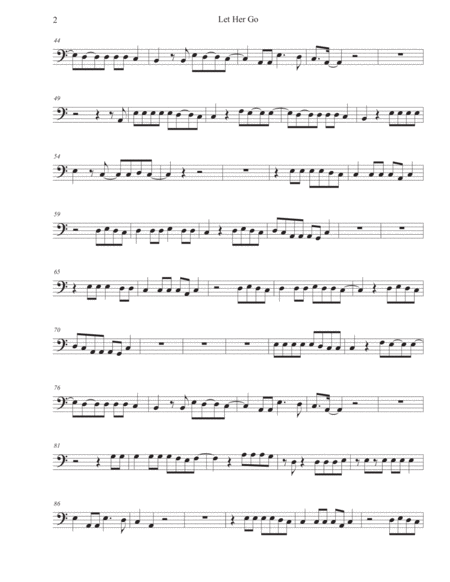 Let Her Go Easy Key Of C Bassoon Page 2