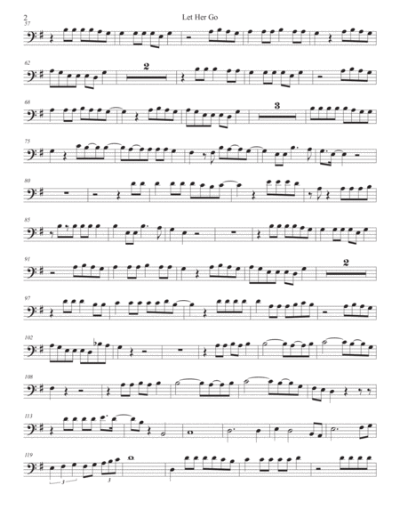 Let Her Go Original Key Cello Page 2