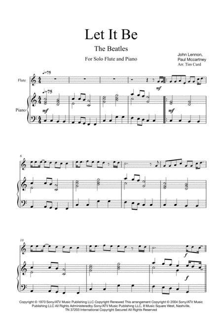 Let It Be For Solo Flute And Piano Page 2