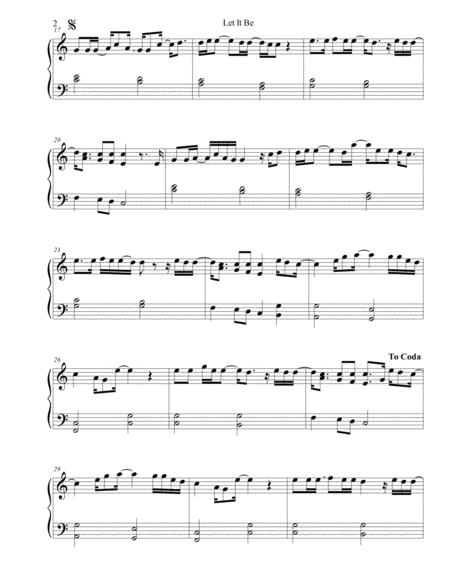 Let It Be John Lennon Sheet Music Easy Piano Page 2