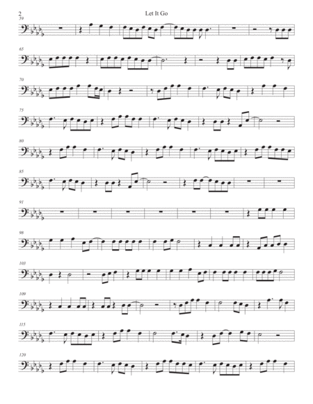 Let It Go Cello Original Key Page 2