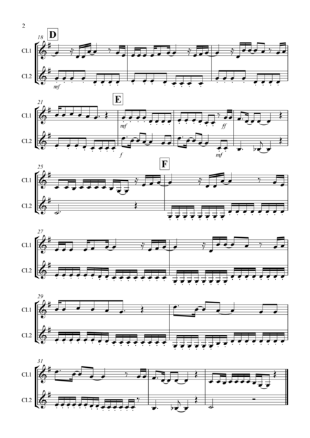 Let It Go From Frozen For Clarinet Duet Page 2