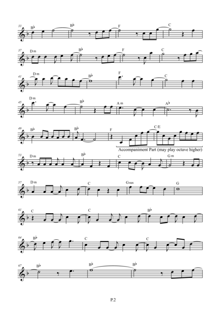 Let It Go From Frozen Lead Sheet In F Key With Chords Page 2