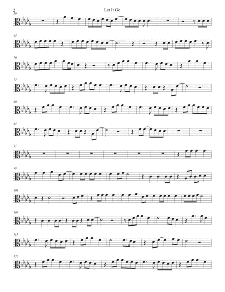 Let It Go Viola Original Key Page 2