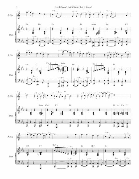 Let It Snow Let It Snow Let It Snow Alto Saxophone And Piano Page 2