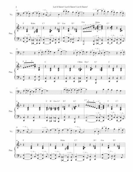 Let It Snow Let It Snow Let It Snow Cello Solo And Piano Page 2