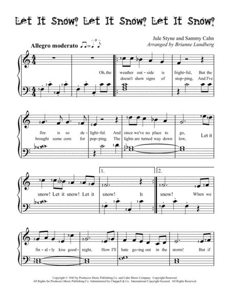 Let It Snow Let It Snow Let It Snow Easy Beginner Piano Page 2