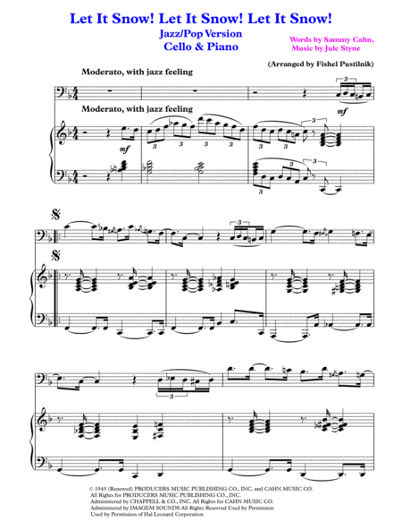 Let It Snow Let It Snow Let It Snow For Cello And Piano Page 2