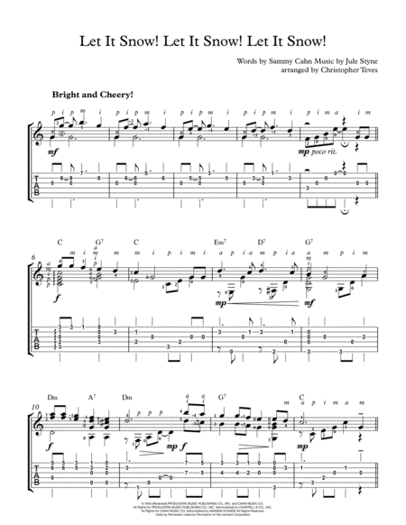 Let It Snow Let It Snow Let It Snow For Solo Guitar Page 2