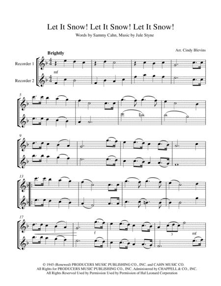 Let It Snow Let It Snow Let It Snow Recorder Duet Page 2