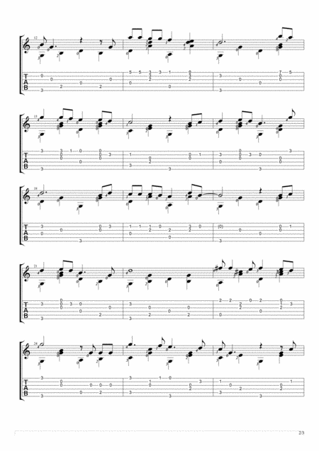 Let It Snow Let It Snow Let It Snow Solo Guitar Tablature Page 2