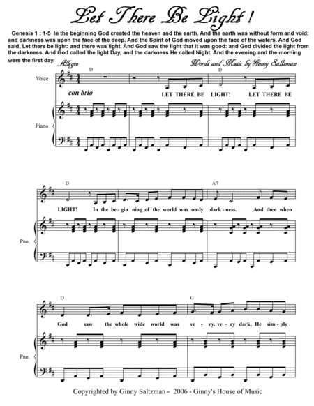 Let There Be Light From Christmas Lights A Christmas Musical For Children Page 2