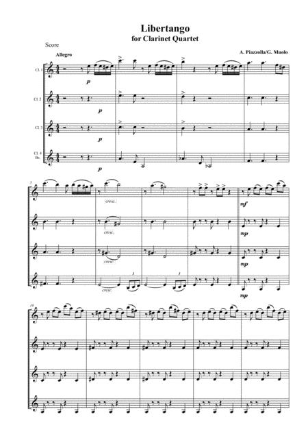 Libertango For Clarinet Quartet Page 2