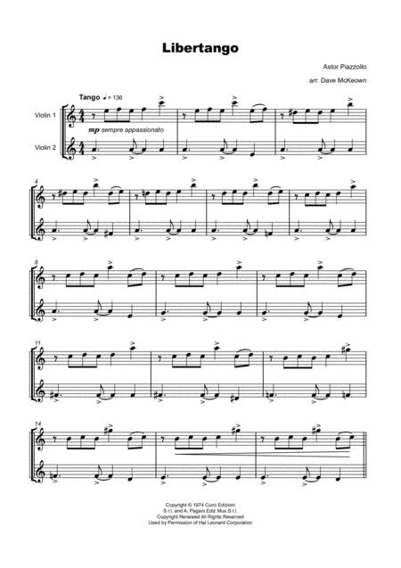 Libertango For Violin Duet Page 2