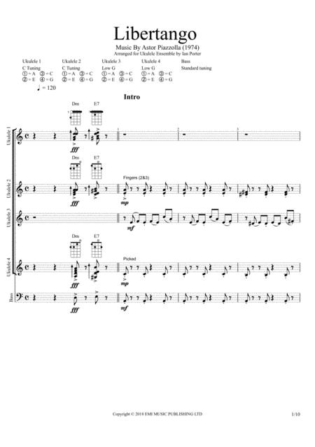 Libertango Ukulele Ensemble Page 2