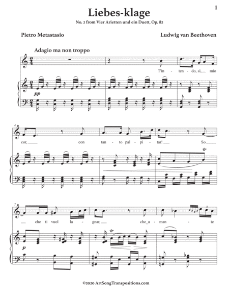 Liebes Klage Op 82 No 2 Transposed To C Major Page 2