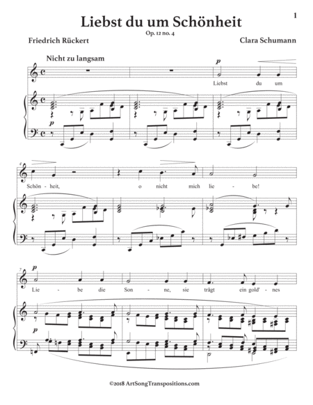 Liebst Du Um Schnheit Op 12 No 4 C Major Page 2