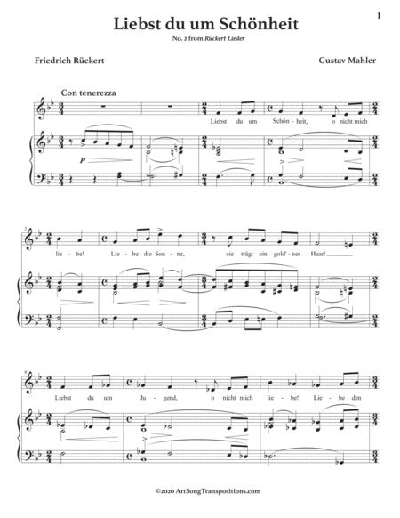 Liebst Du Um Schnheit Transposed To B Flat Major Page 2