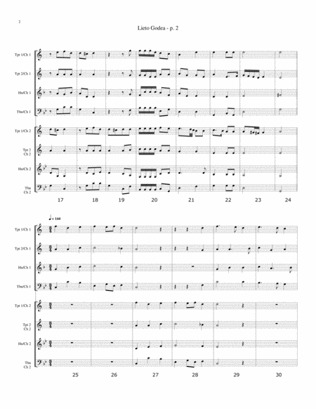 Lieto Godea By Giovanni Gabrieli For 8 Antiphonal Brass Page 2