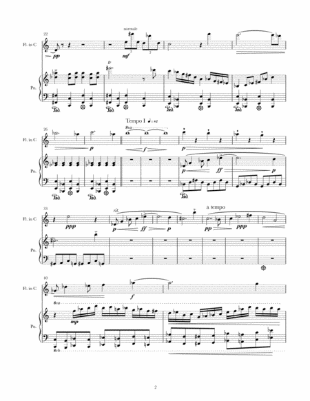 Life Of A Bat In Lucenay For Piano And Flute Page 2