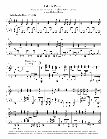 Like A Prayer Piano Solo Page 2