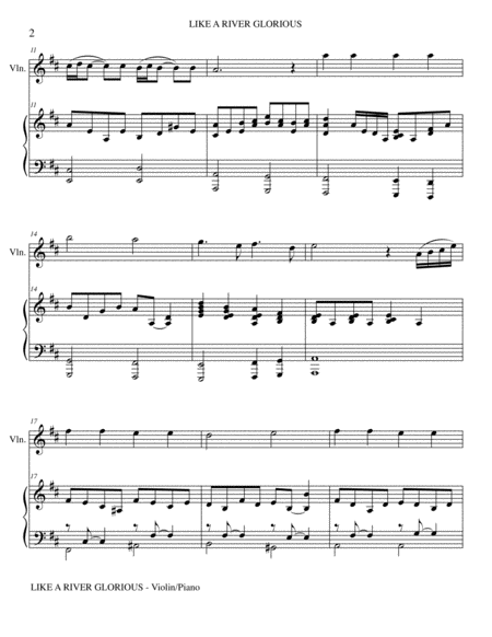 Like A River Glorious Violin Piano And Violin Part Page 2