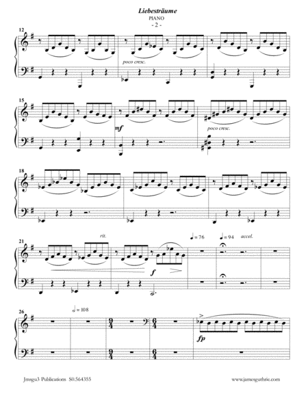 Liszt Liebestraume For Bass Flute Piano Page 2