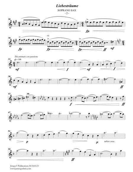 Liszt Liebestraume For Soprano Sax Piano Page 2