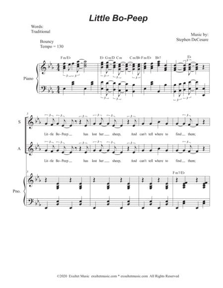 Little Bo Peep Duet For Soprano And Alto Solo Page 2