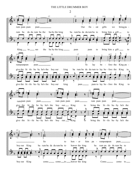 Little Drummer Boy Chorus Pricing Page 2