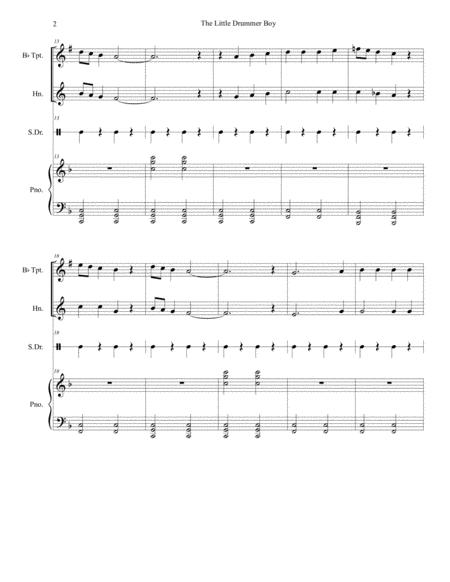 Little Drummer Boy Duet For Bb Trumpet And French Horn Page 2