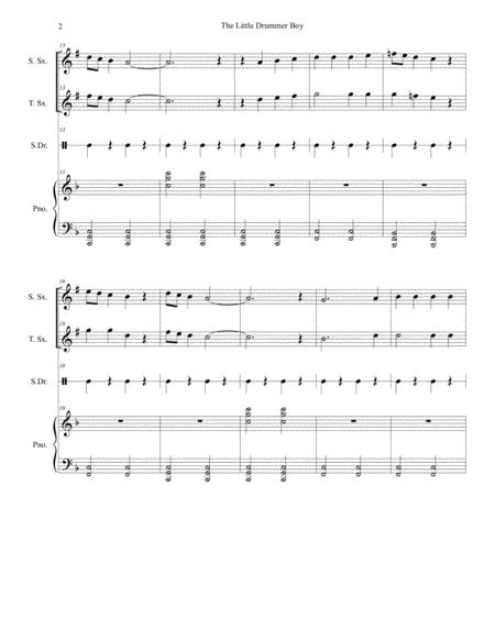 Little Drummer Boy Duet For Soprano And Tenor Saxophone Page 2