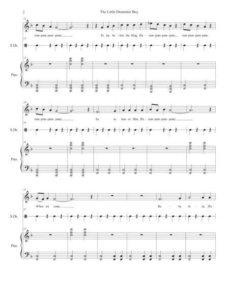 Little Drummer Boy For Unison Choir Page 2