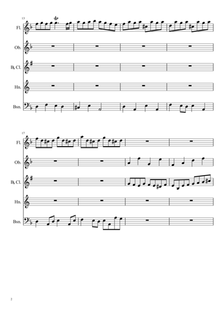 Little G Minor Fugue For Woodwind Quintet Page 2