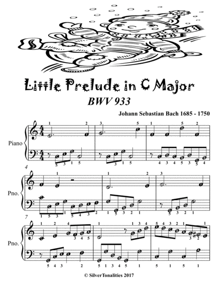 Little Prelude In C Major Bwv 933 Easiest Piano Sheet Music Tadpole Edition Page 2