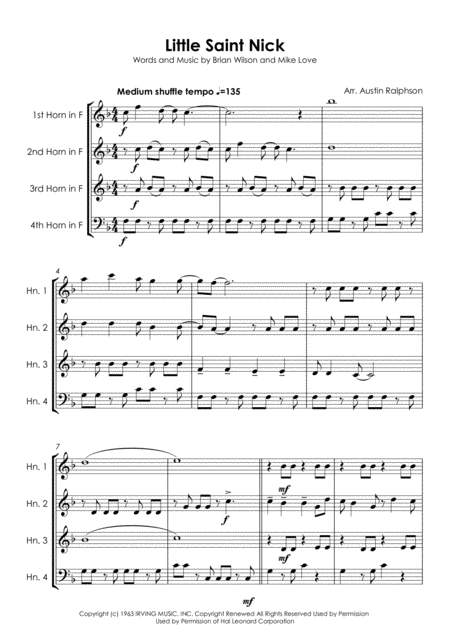 Little Saint Nick Horn Quartet Page 2