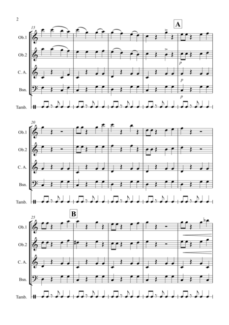 Little Tango For Beginning Double Reed Quartet Page 2