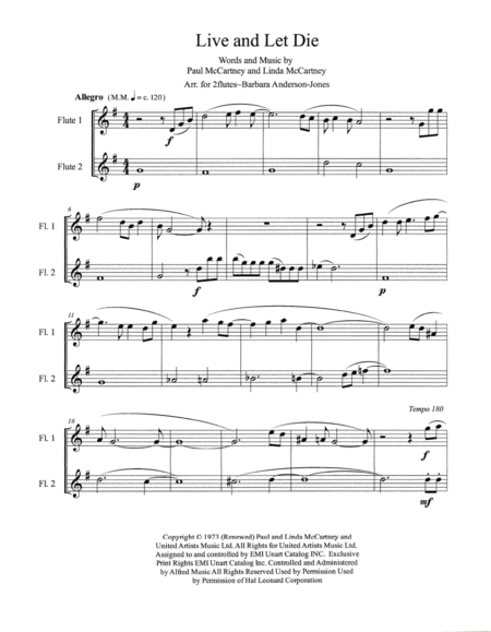 Live And Let Die Flute Duet Page 2