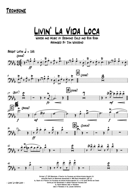 Livin La Vida Loca 7 Piece Horn Chart Page 2